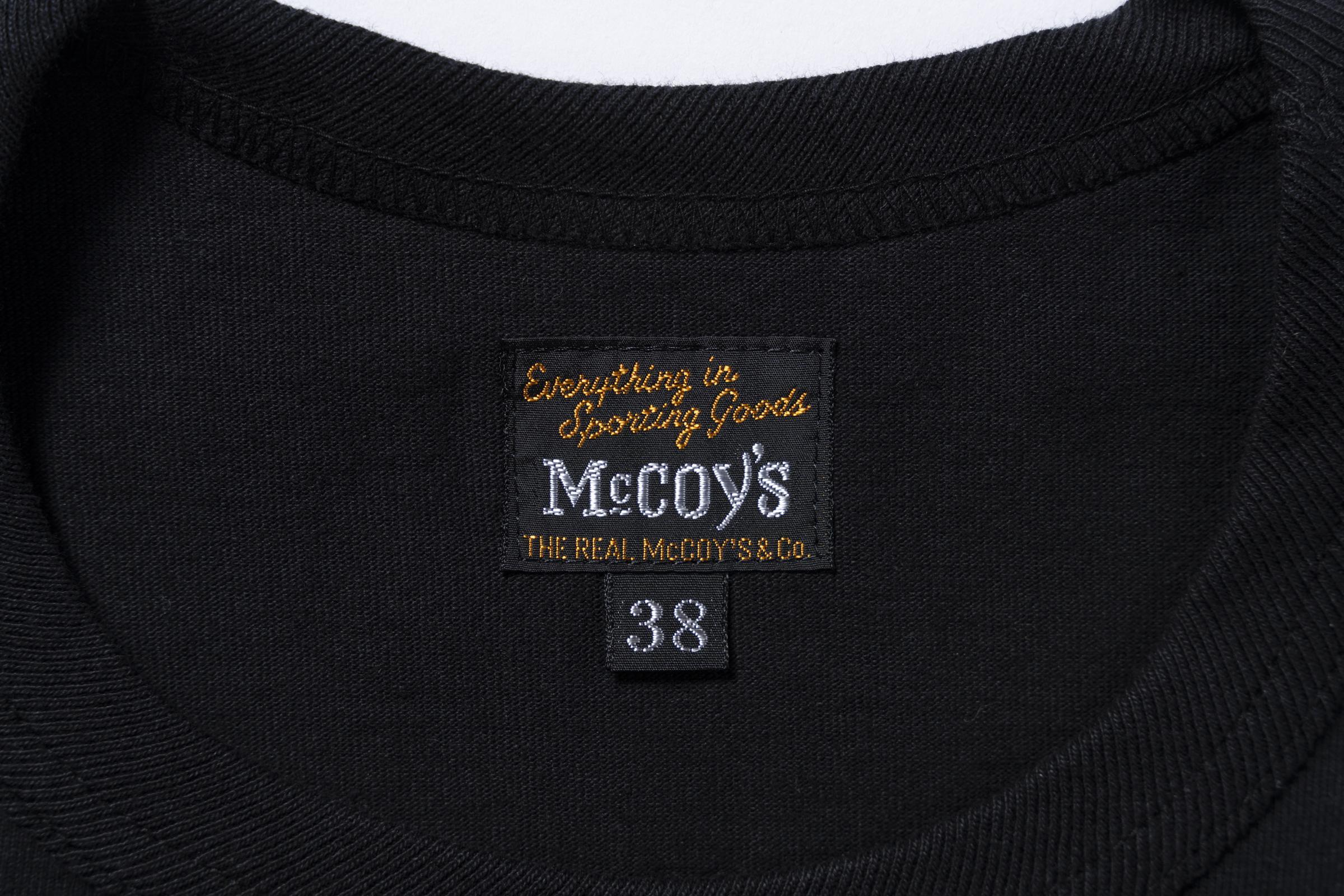 THE REAL MCCOY'S LOGO TEE L/S - BLACK