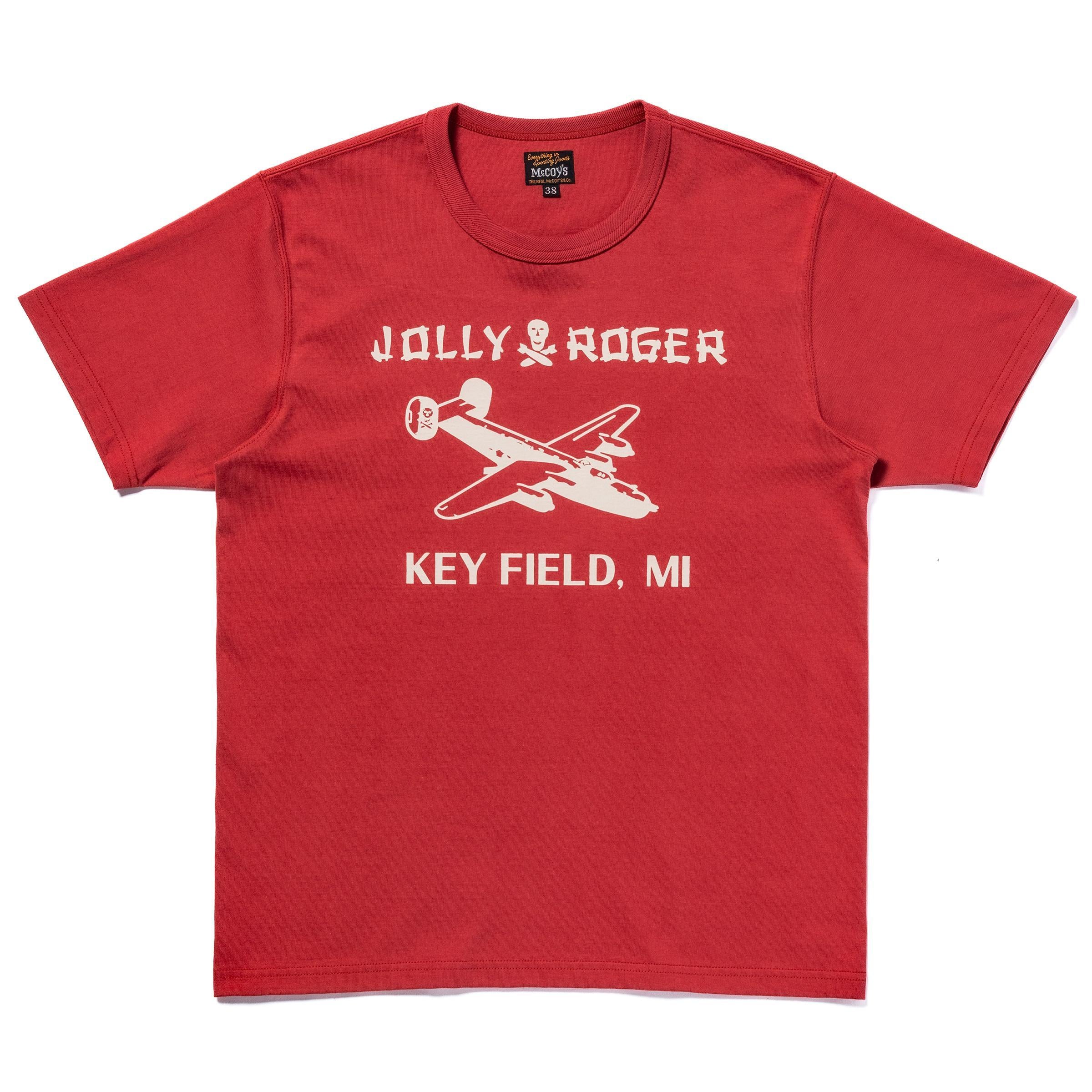 MC25003 MILITARY TEE / JOLLY ROGER KEY FIELD - CHERRY