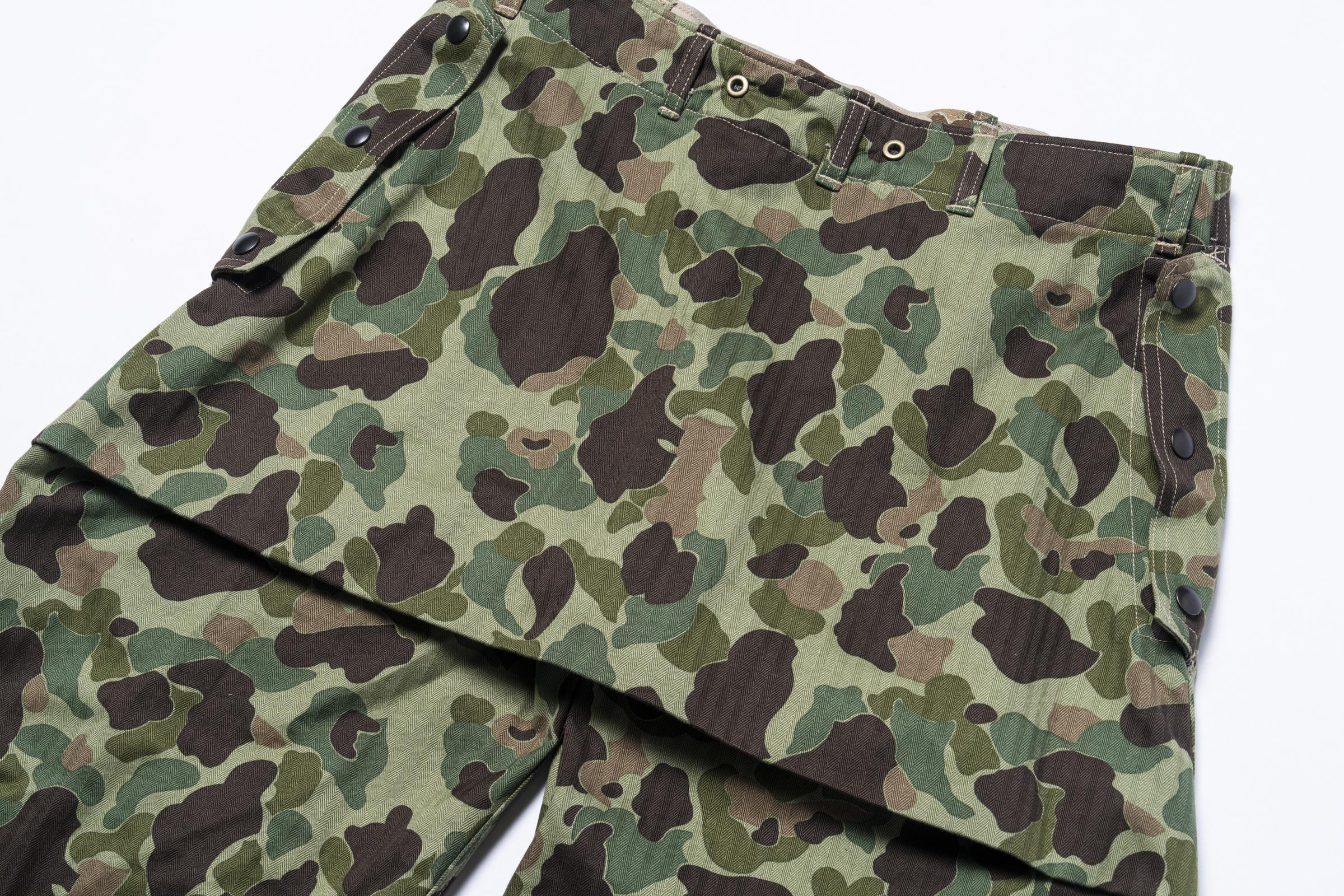 MP26001 P1944 REVERSIBLE FROGSKIN CAMOUFLAGE TROUSERS - GREEN