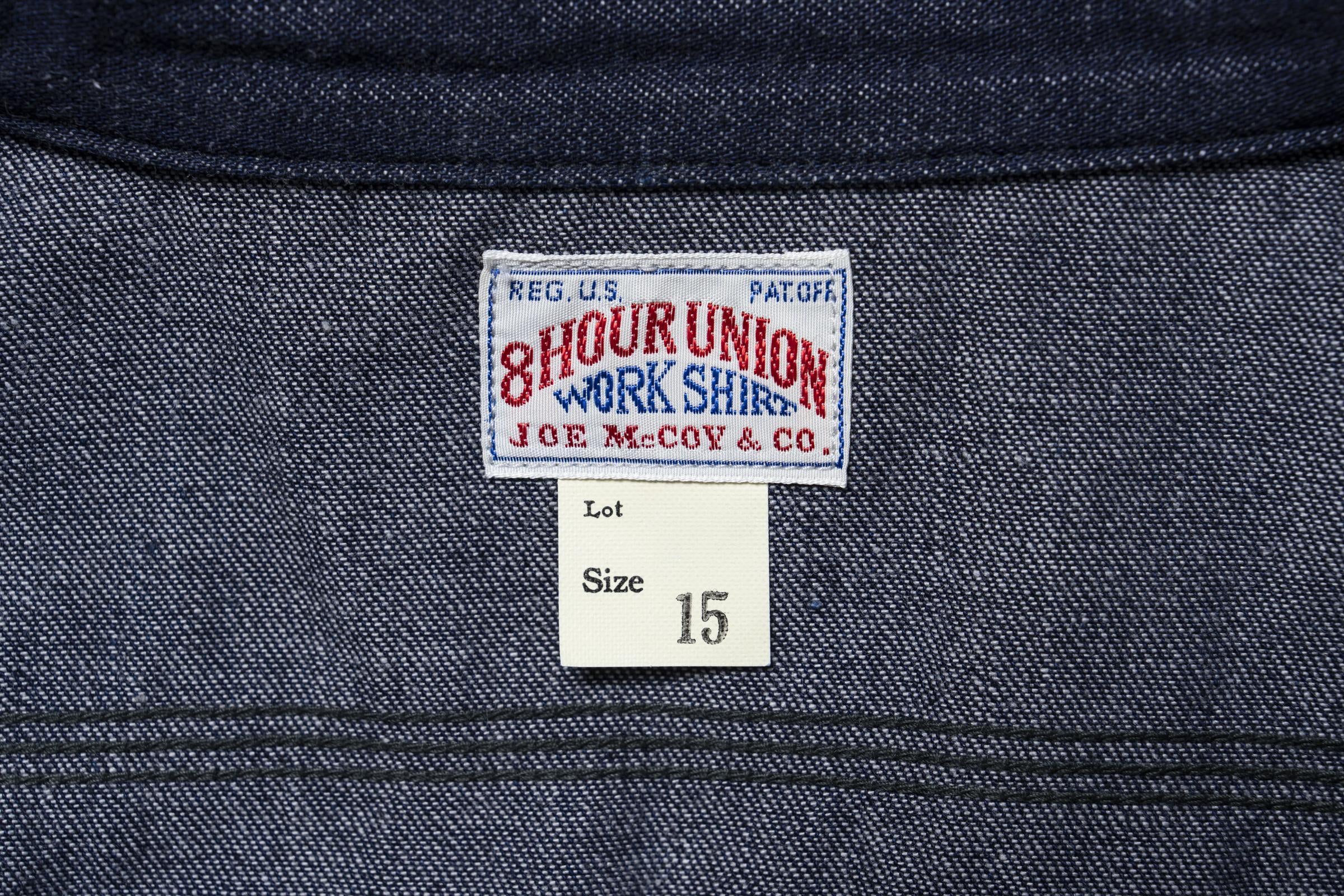 MS25103 8HU DENIM SERVICEMAN WORK SHIRT - INDIGO
