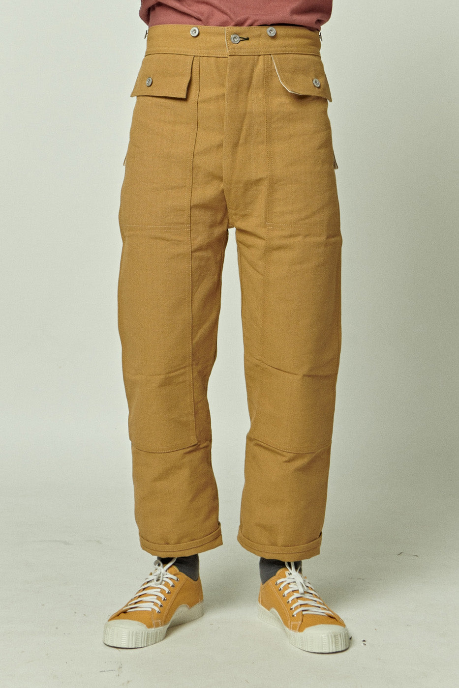 1219 BROWNDUCK DOUBLE KNEE WORK PANTS NO WASH - BROWN