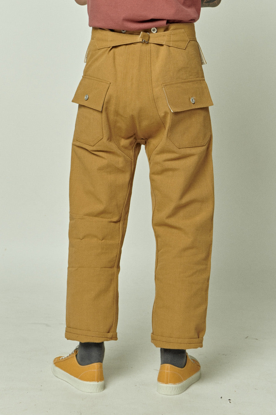 1219 BROWNDUCK DOUBLE KNEE WORK PANTS NO WASH - BROWN