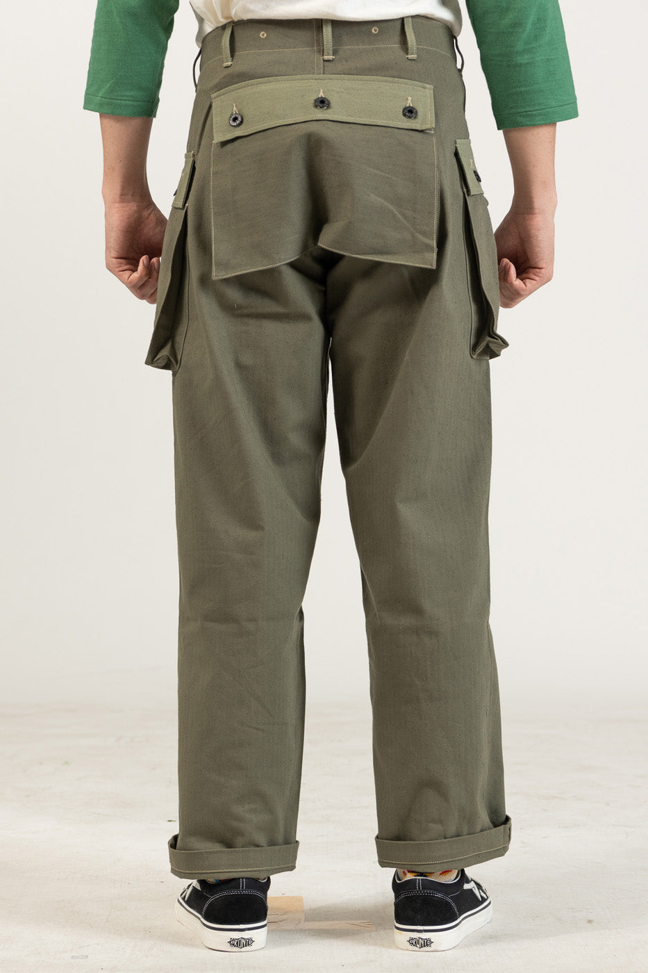 1097 USMC HERRINGBONE MONKEY PANTS - OD GREEN