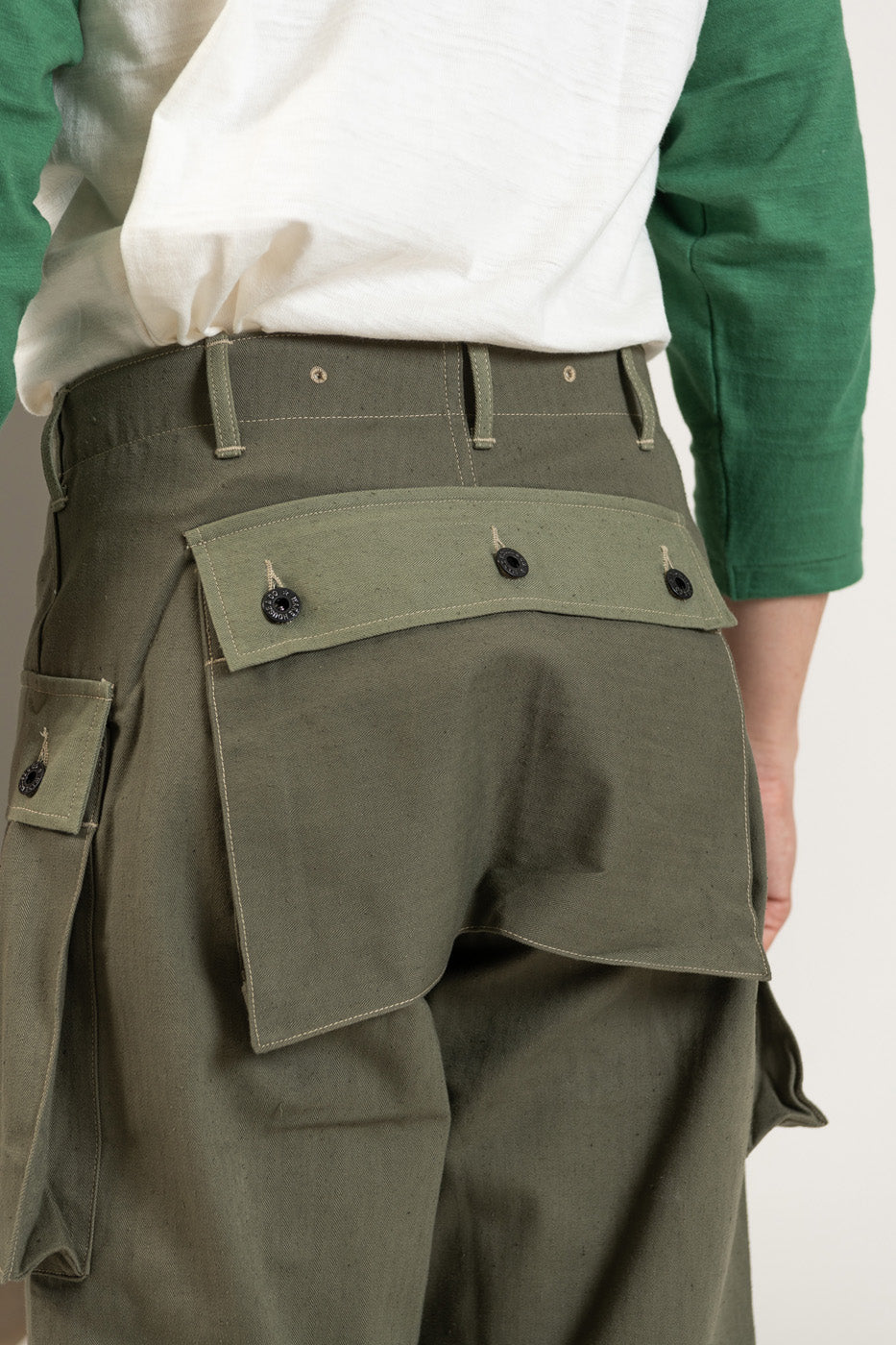 1097 USMC HERRINGBONE MONKEY PANTS - OD GREEN