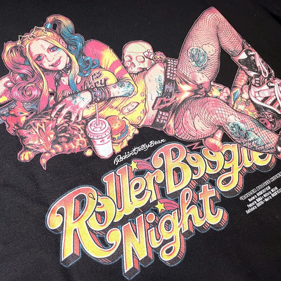 Roller Boogie Night T-shirt - BLACK