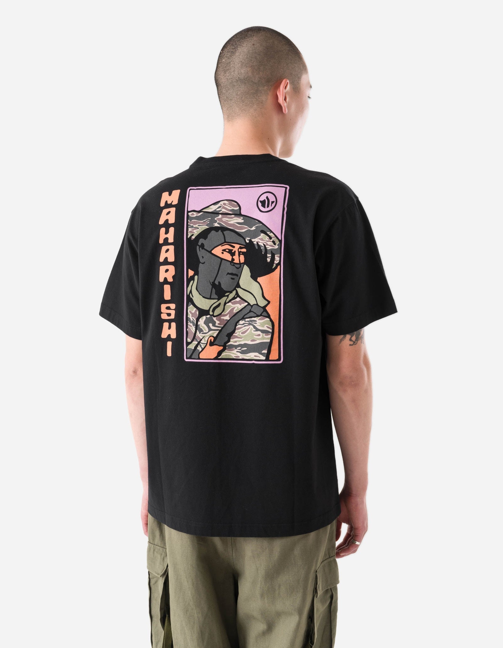7262 JAPANESE MENKO CARD TEE S/S - BLACK