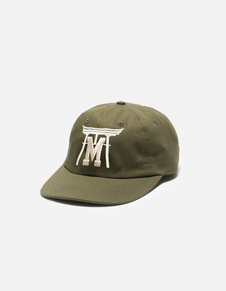 7263 TEMPLE M OKINAWA 6 PANEL CAP - OLIVE