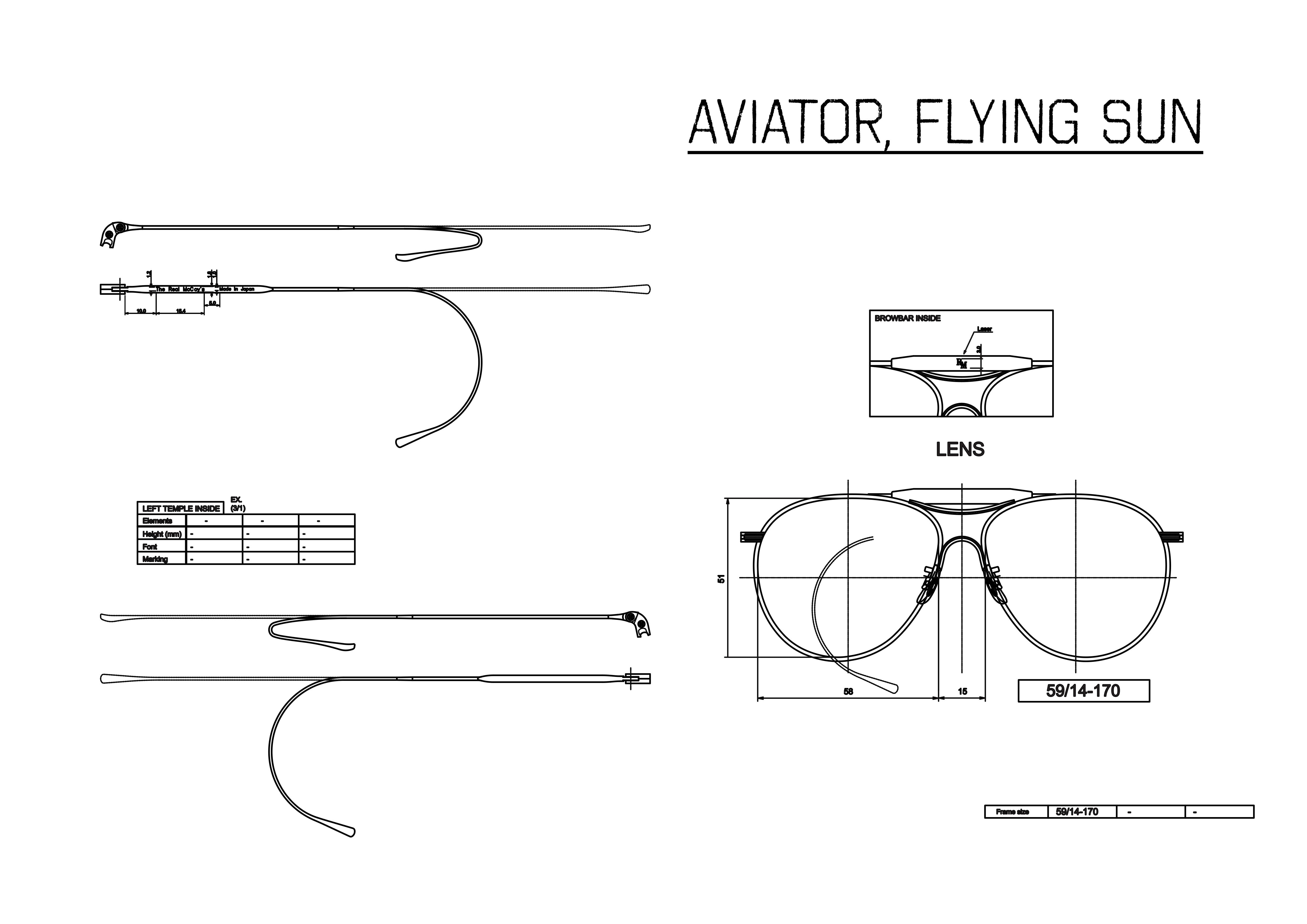 AVIATOR FLYING SUN - GOLD