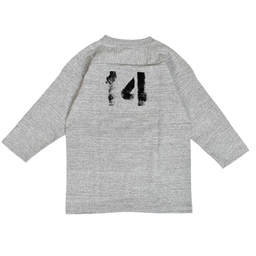 4063 3/4 Sleeve Football Tee GONZAGA HI - HEATHER GRAY